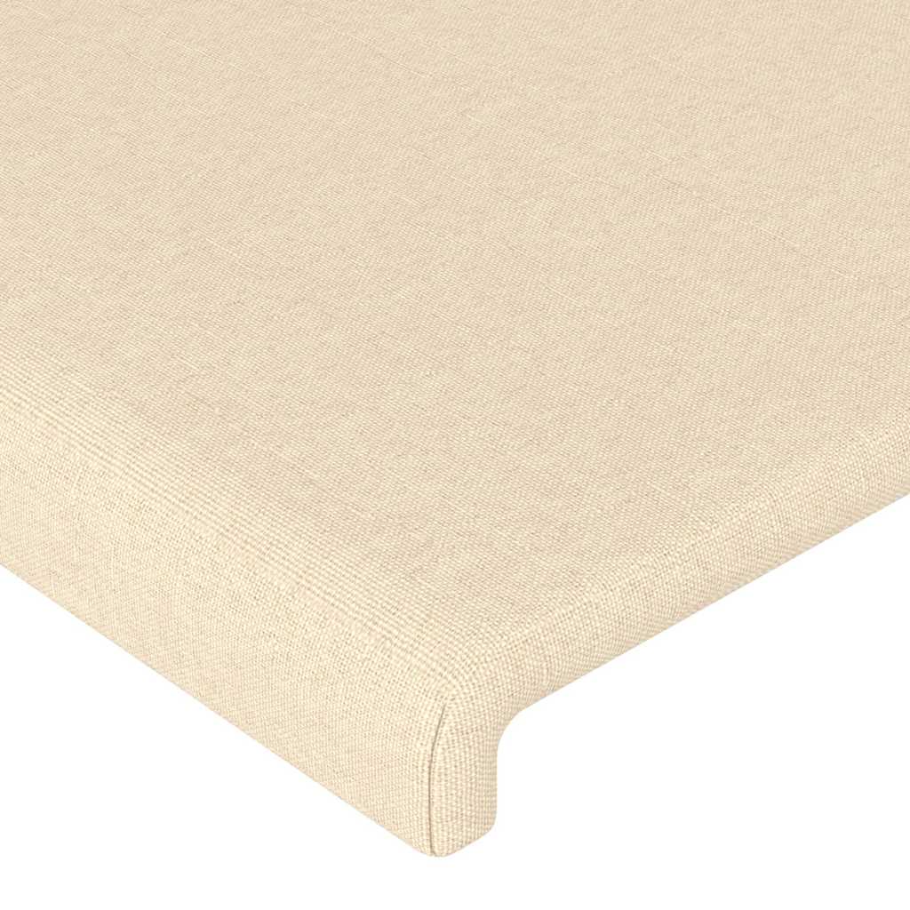 Kopfteil Creme 160x5x118/128 cm Stoff