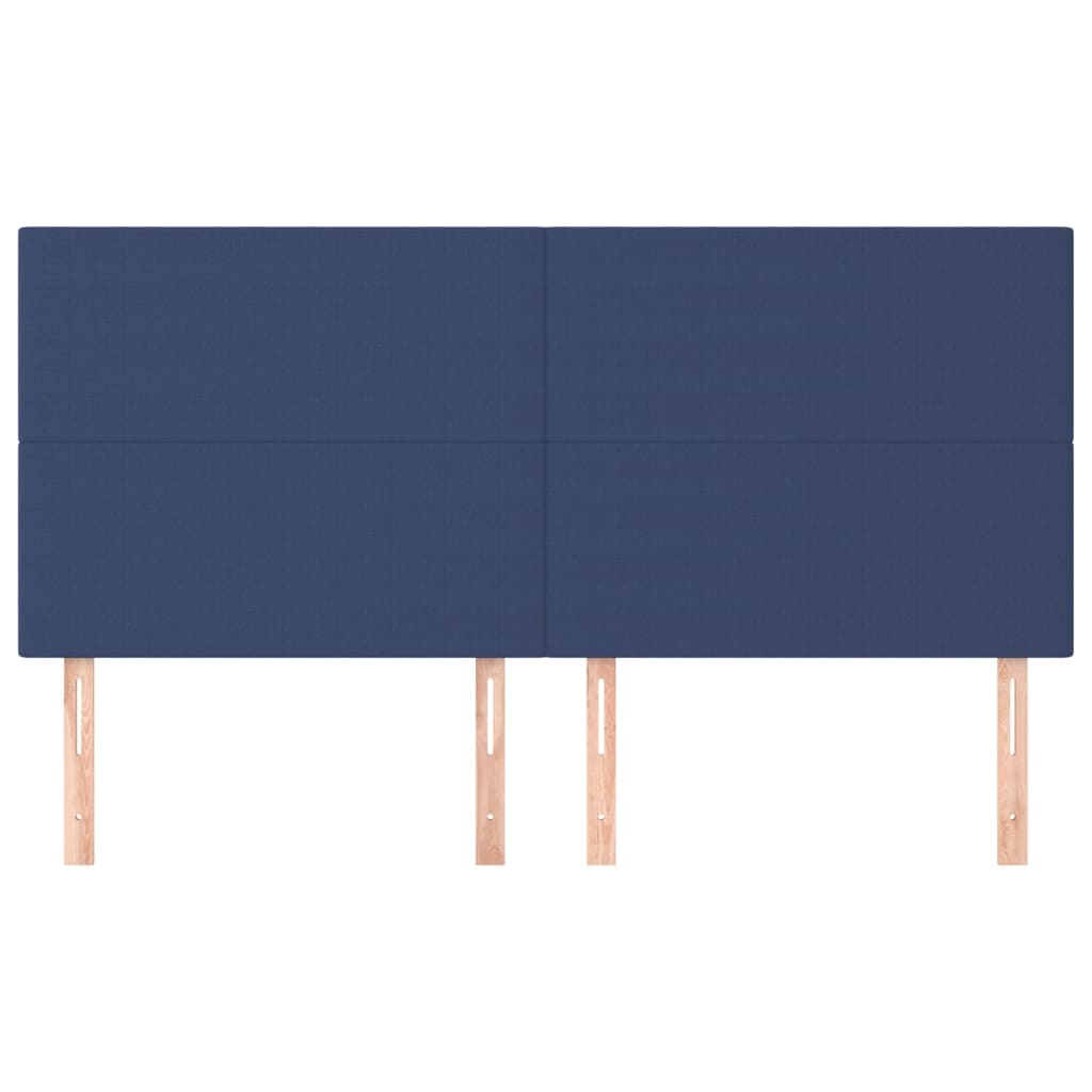 Kopfteil Blau 160x5x118/128 cm Stoff