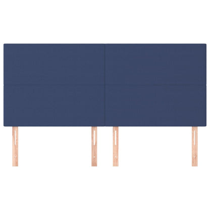 Kopfteil Blau 160x5x118/128 cm Stoff