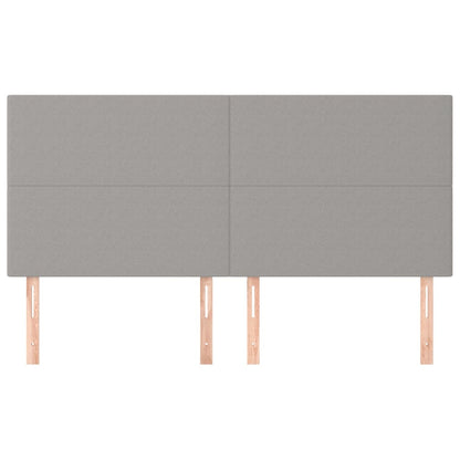 Kopfteil Hellgrau 180 x 5 x 118/128 cm Stoff