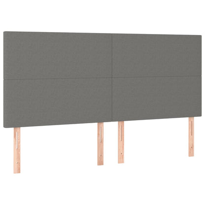 Kopfteil Dunkelgrau 180 x 5 x 118/128 cm Stoff