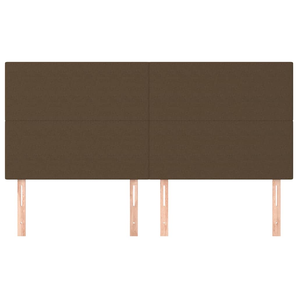 Kopfteil Dunkelbraun 180x5x118/128 cm Stoff