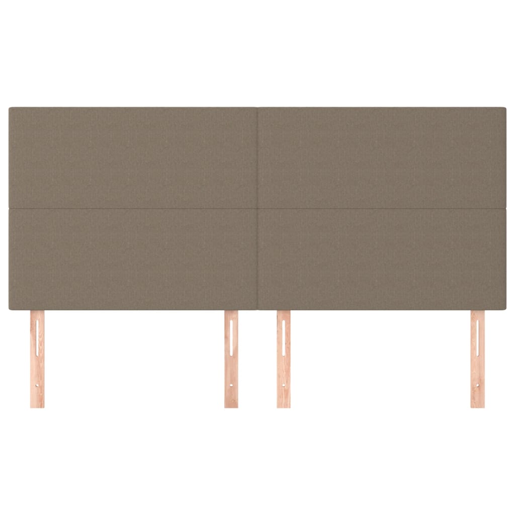 Kopfteil Taupe 180x5x118/128 cm Stoff