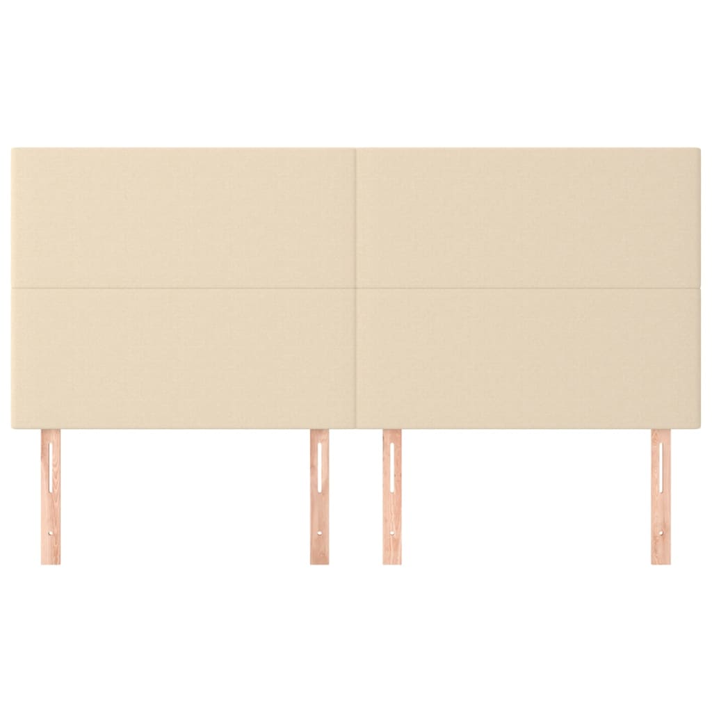 Kopfteil Creme 180x5x118/128 cm Stoff