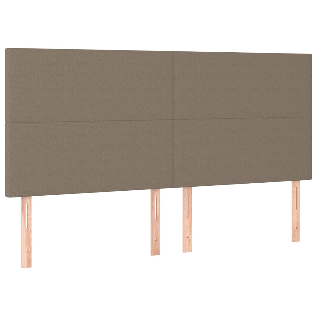 Kopfteil Taupe 200 x 5 x 118/128 cm Stoff