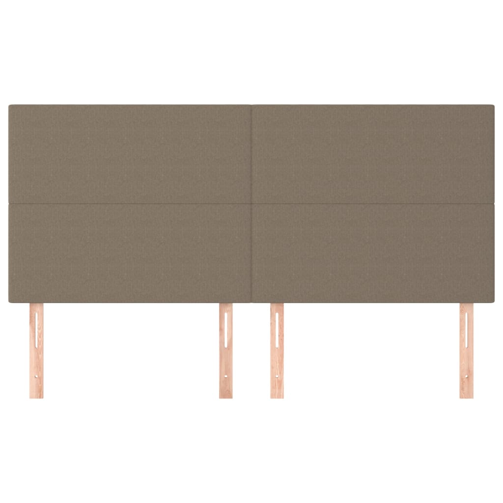 Kopfteil Taupe 200 x 5 x 118/128 cm Stoff