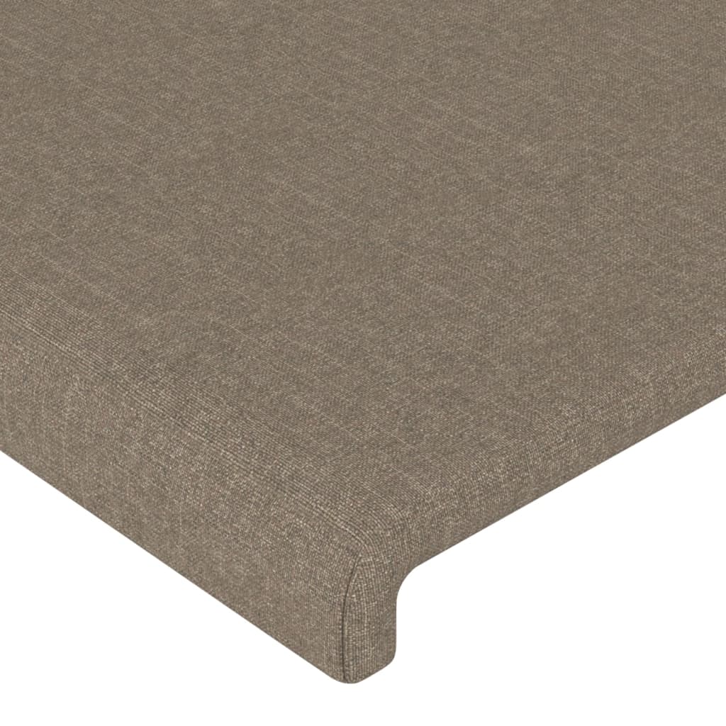 Kopfteil Taupe 200 x 5 x 118/128 cm Stoff