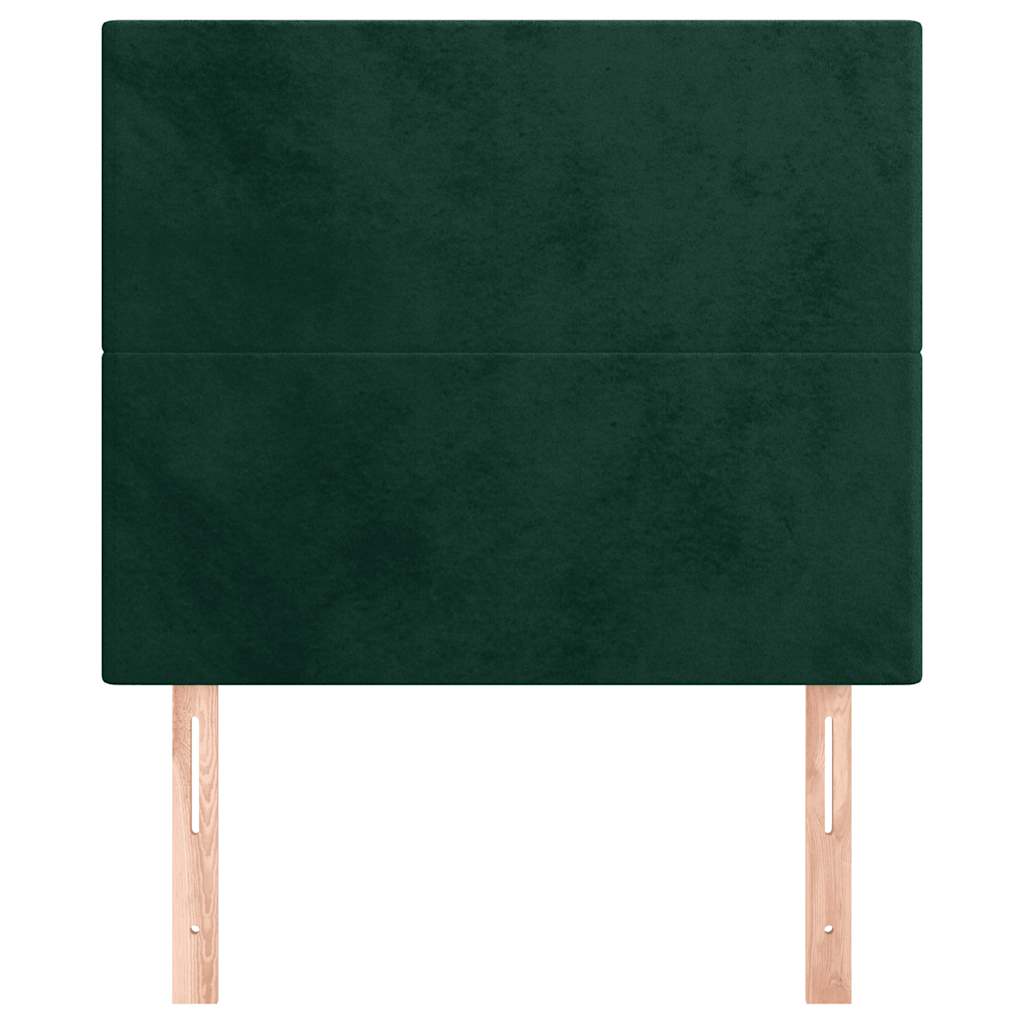 Kopfteil Dunkelgrün 80x5x118/128 cm Samt