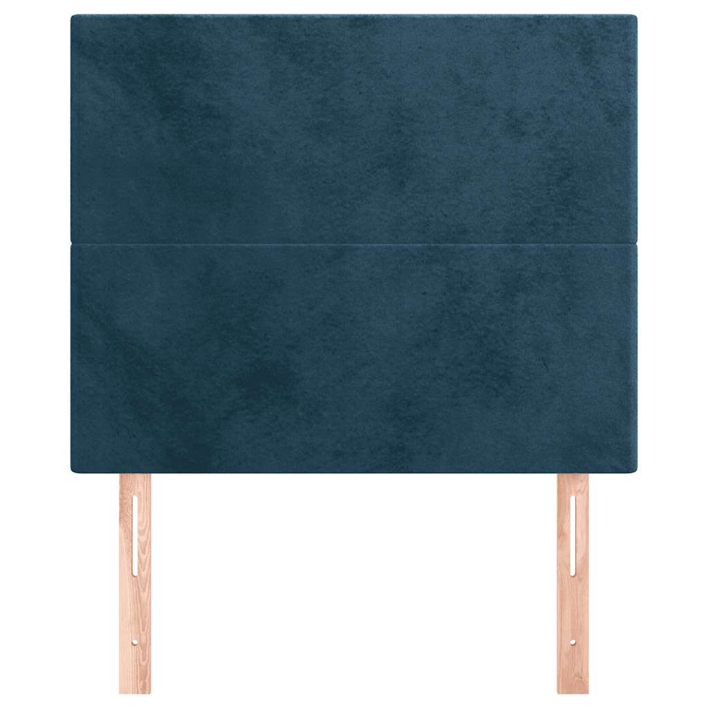 Kopfteil Dunkelblau 80x5x118/128 cm Samt