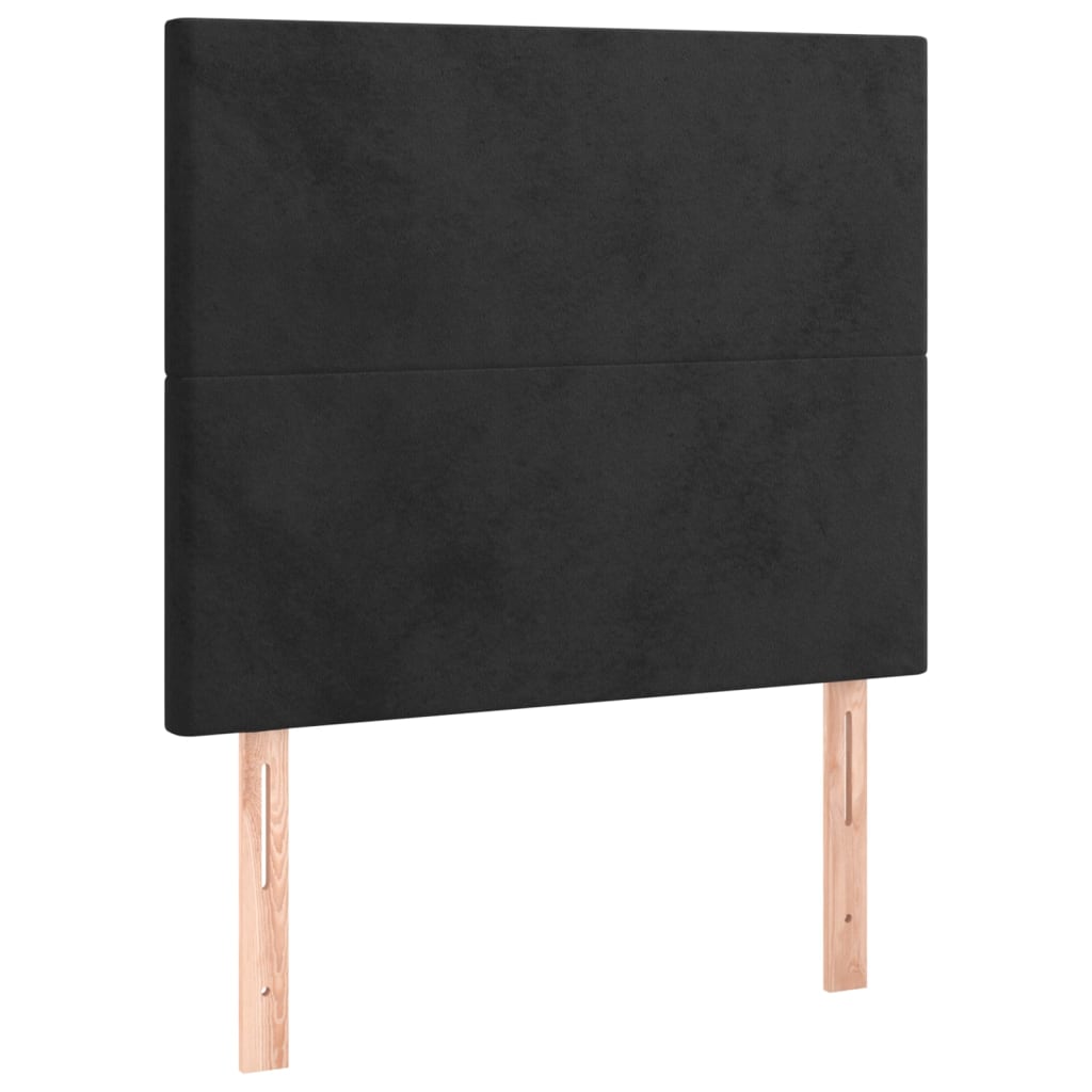 Kopfteil Schwarz 90x5x118/128 cm Samt