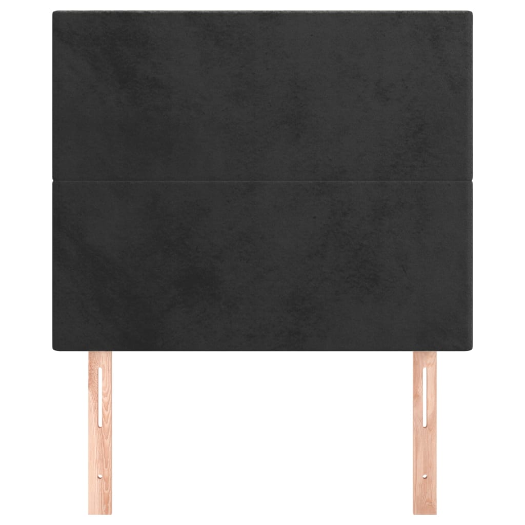 Kopfteil Schwarz 90x5x118/128 cm Samt
