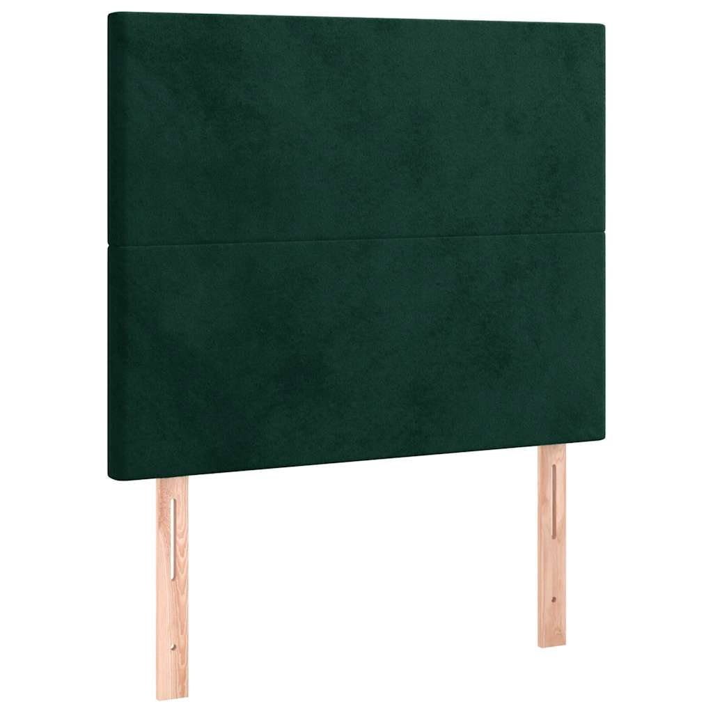 Kopfteil Dunkelgrün 90x5x118/128 cm Samt