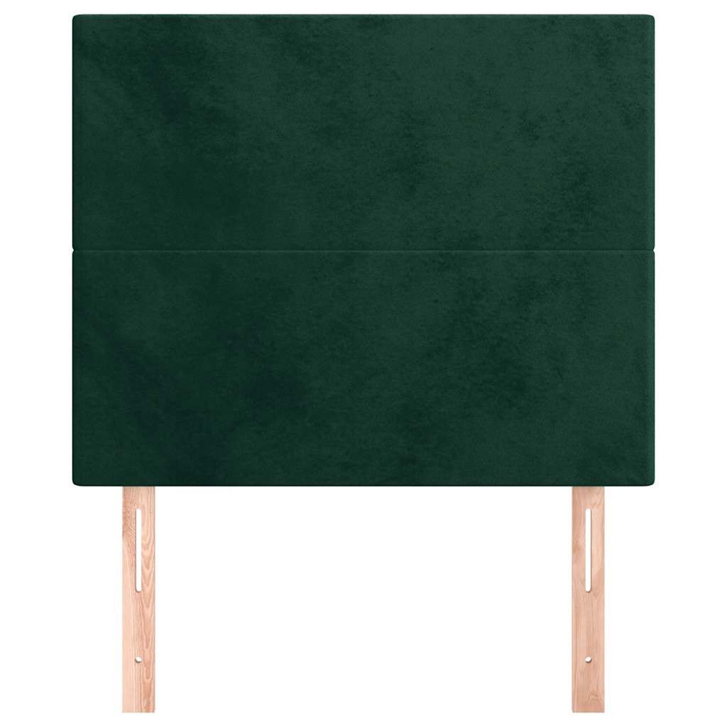 Kopfteil Dunkelgrün 90x5x118/128 cm Samt
