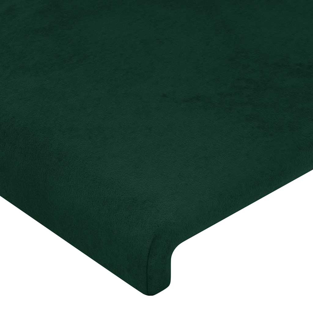 Kopfteil Dunkelgrün 90x5x118/128 cm Samt