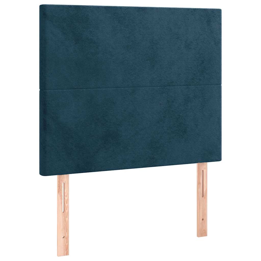 Kopfteil Dunkelblau 90x5x118/128 cm Samt