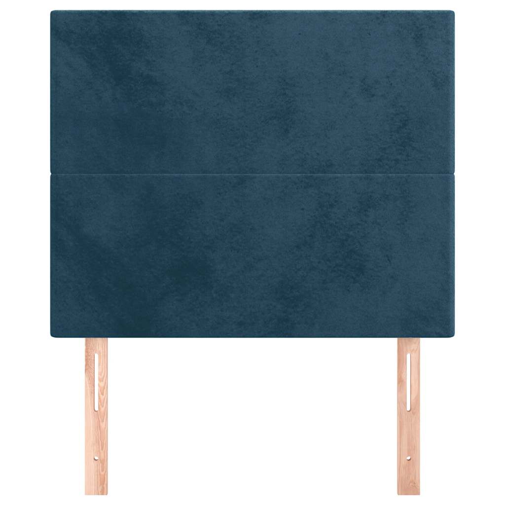 Kopfteil Dunkelblau 90x5x118/128 cm Samt