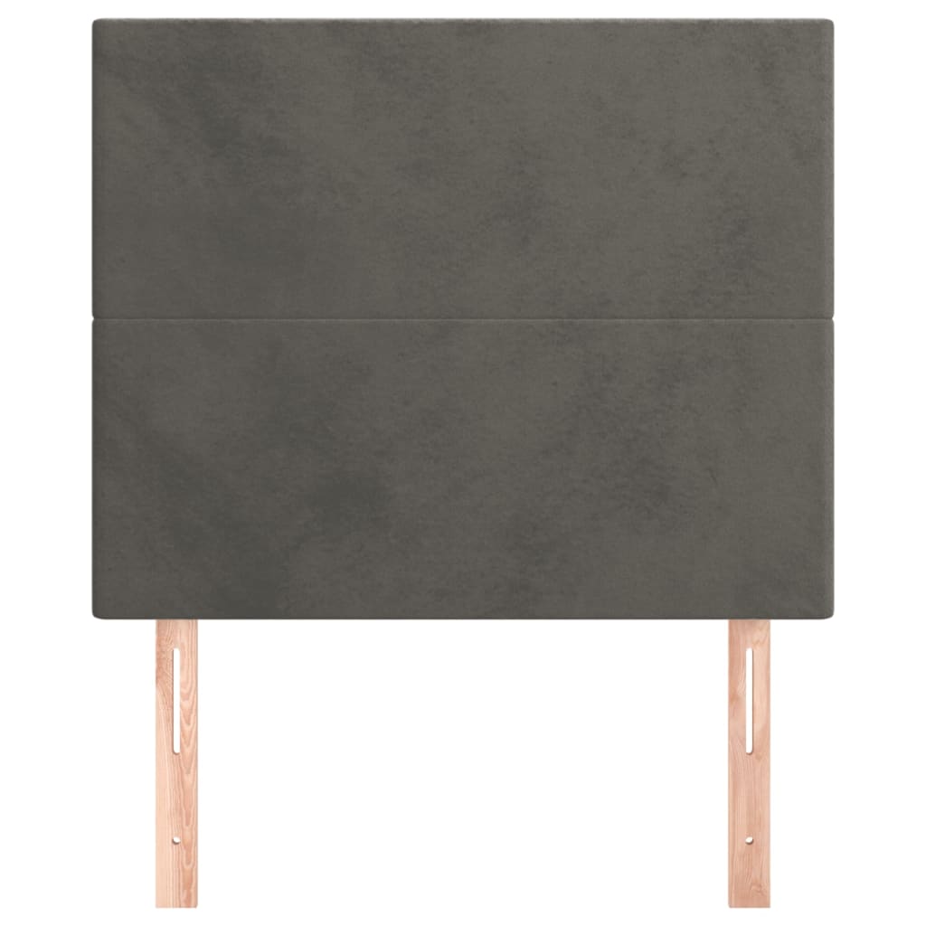 Kopfteil Dunkelgrau 100 x 5 x 118/128 cm Samt