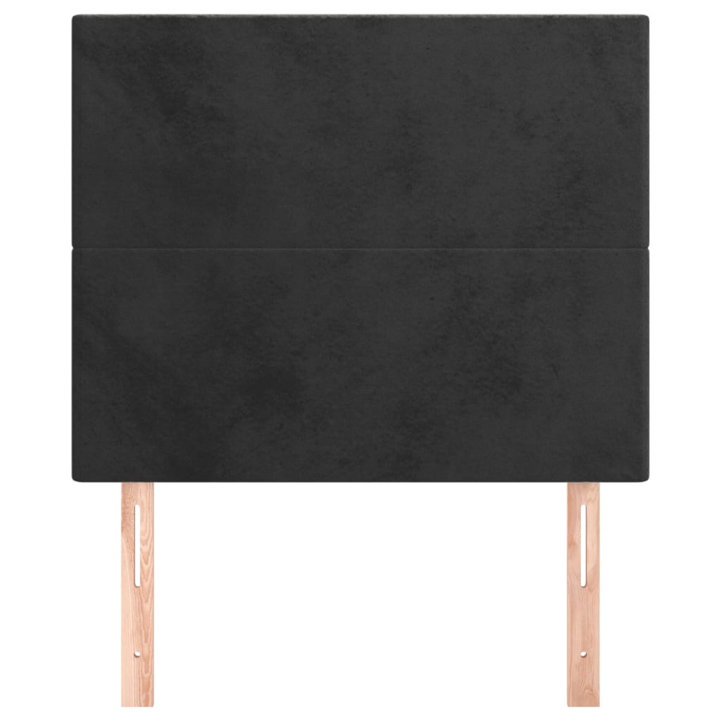 Kopfteil Schwarz 100x5x118/128 cm Samt