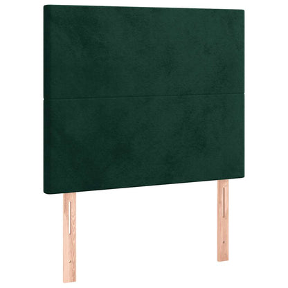 Kopfteil Dunkelgrün 100x5x118/128 cm Samt