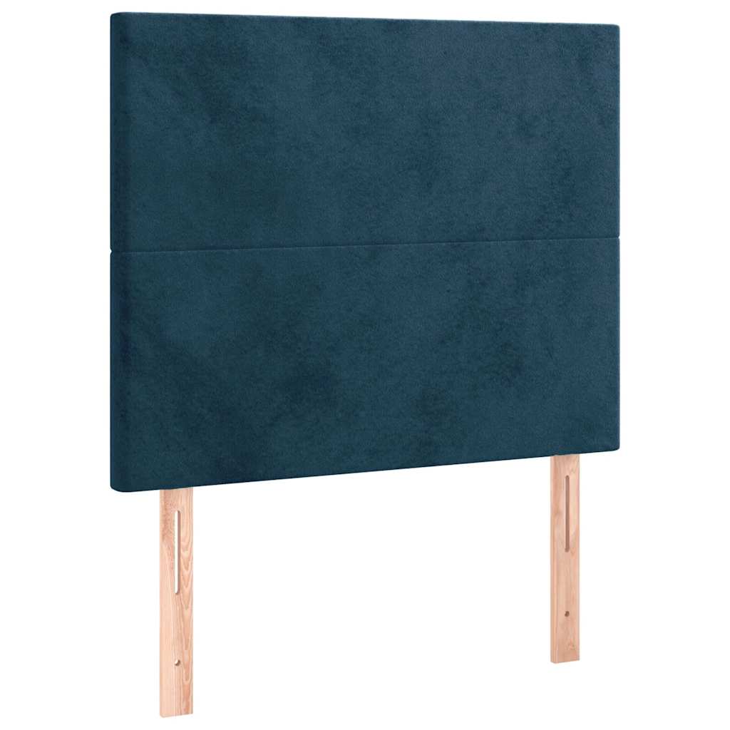 Kopfteil Dunkelblau 100x5x118/128 cm Samt