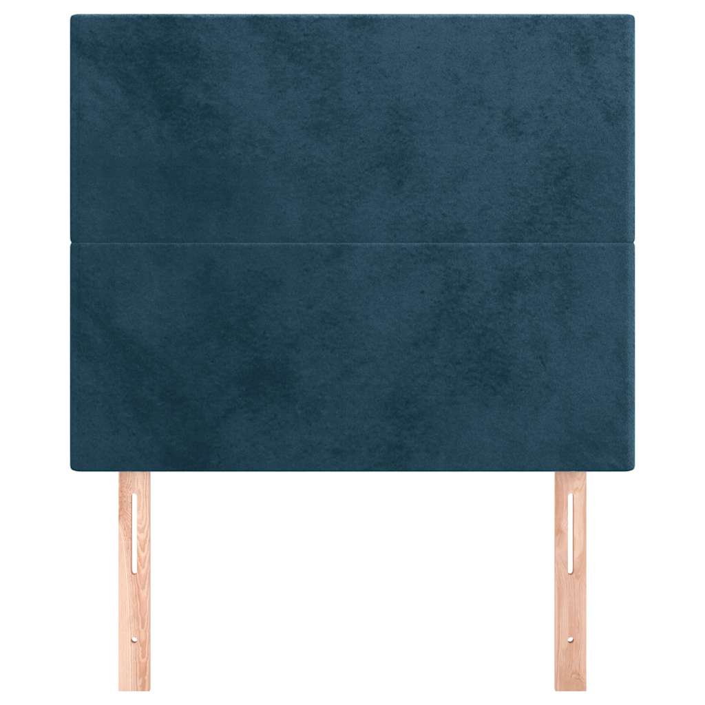 Kopfteil Dunkelblau 100x5x118/128 cm Samt