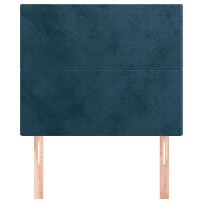 Kopfteil Dunkelblau 100x5x118/128 cm Samt