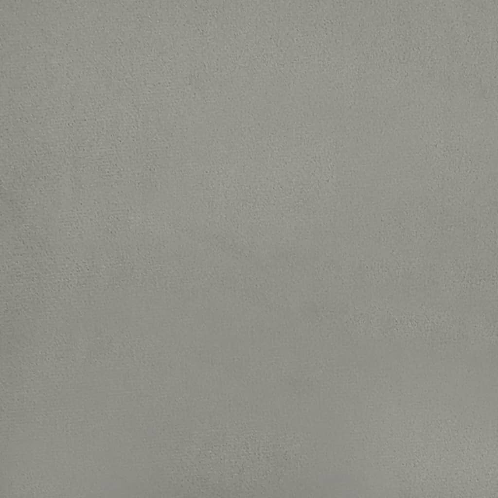 Kopfteil Hellgrau 144x5x118/128 cm Samt