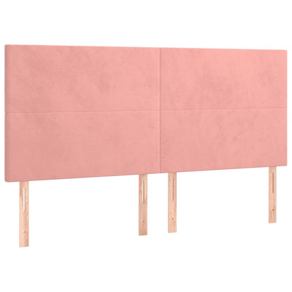 Kopfteil Rosa 180 x 5 x 118/128 cm Samt