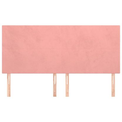 Kopfteil Rosa 180 x 5 x 118/128 cm Samt