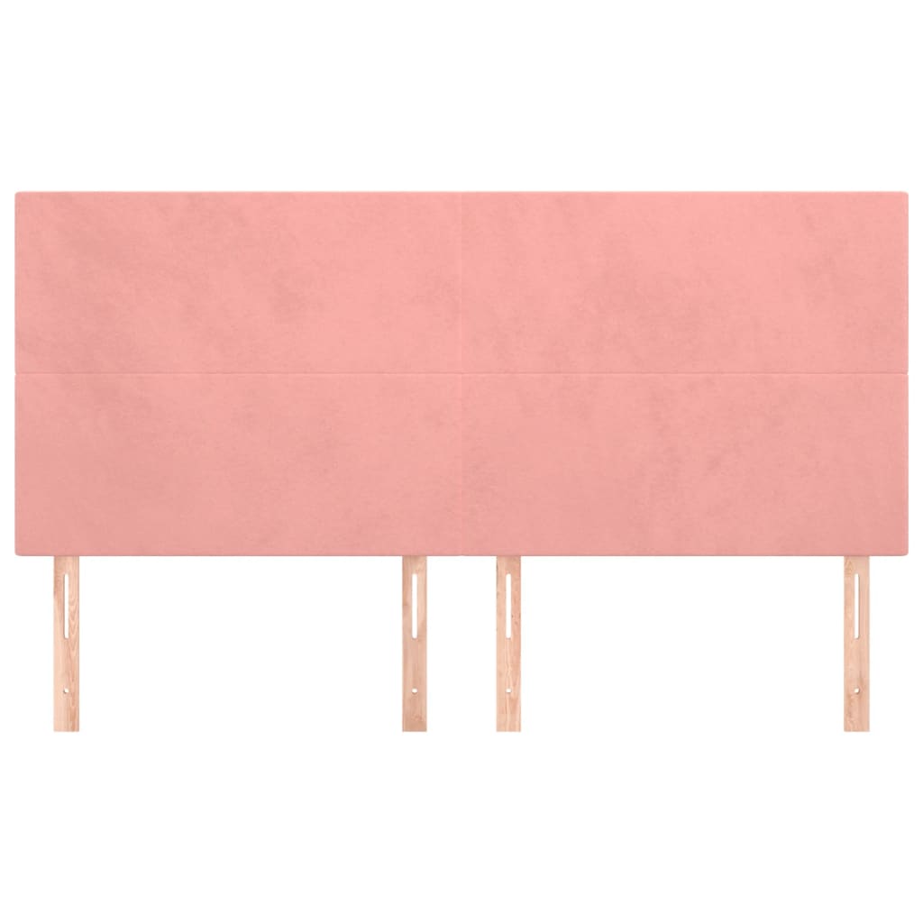 Kopfteil Rosa 180 x 5 x 118/128 cm Samt