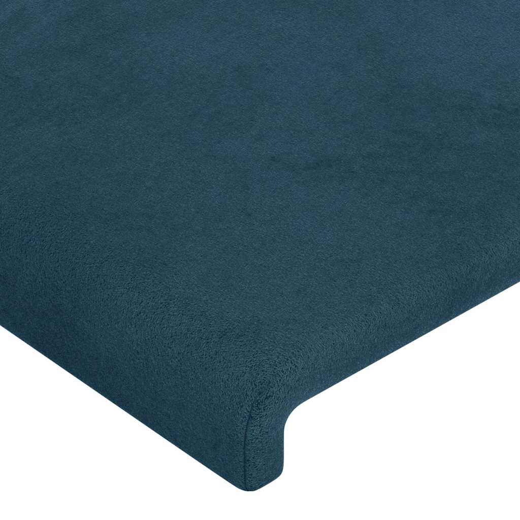 Kopfteil Dunkelblau 200 x 5 x 118/128 cm Samt