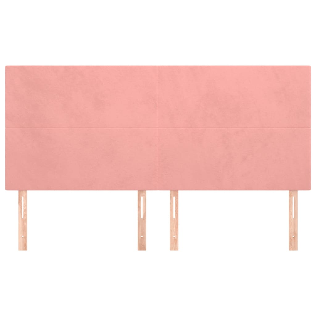 Kopfteil Rosa 200 x 5 x 118/128 cm Samt