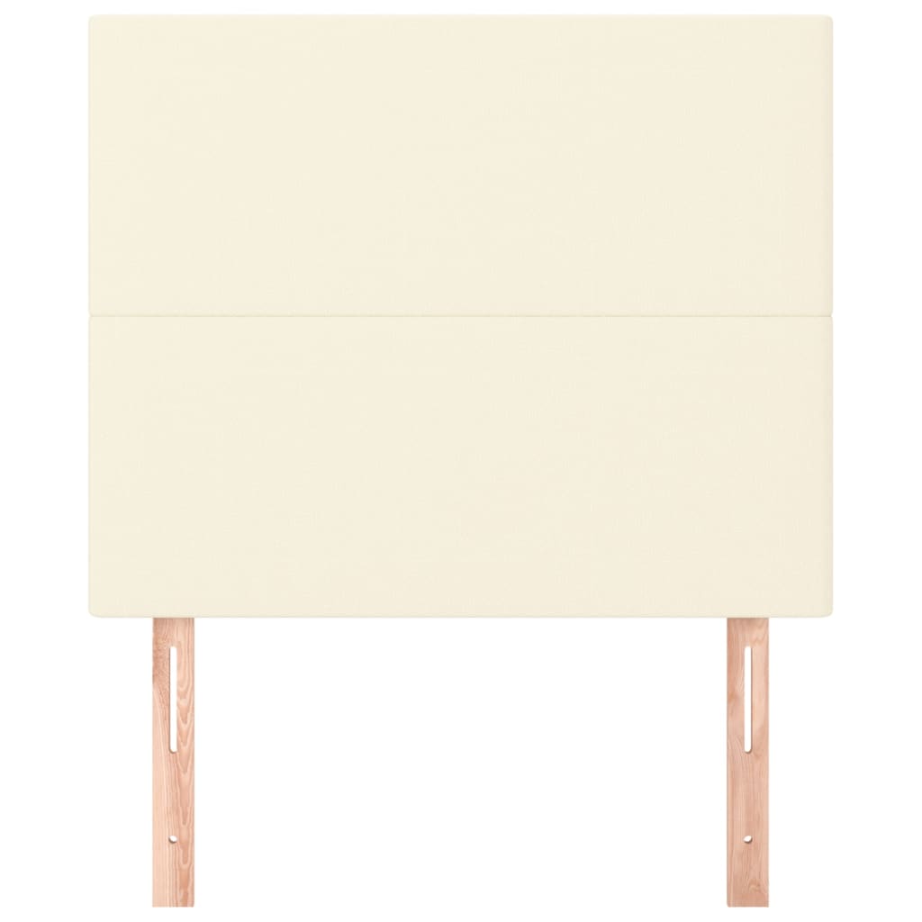 Kopfteil Creme 80x5x118/128 cm Kunstleder