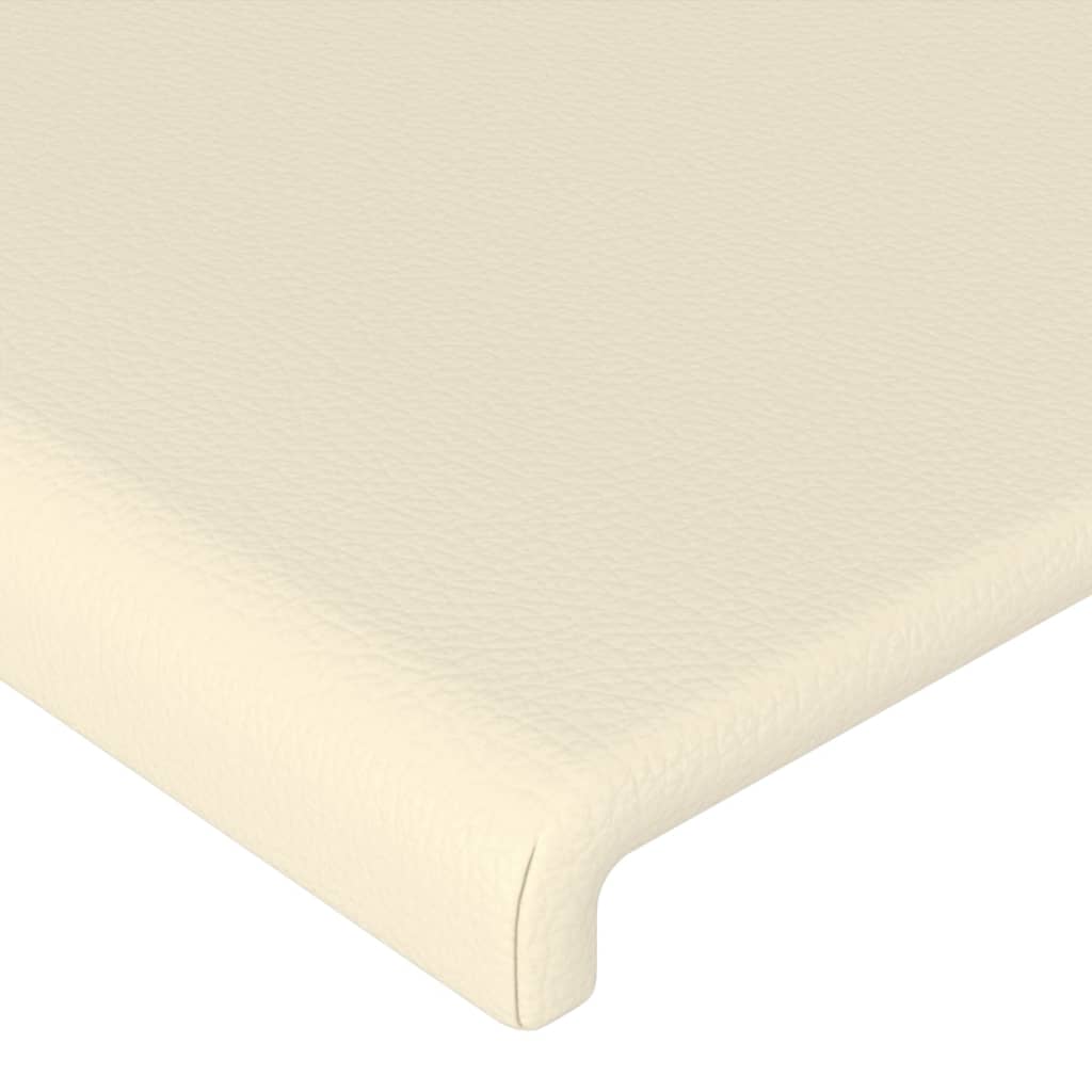 Kopfteil Creme 80x5x118/128 cm Kunstleder