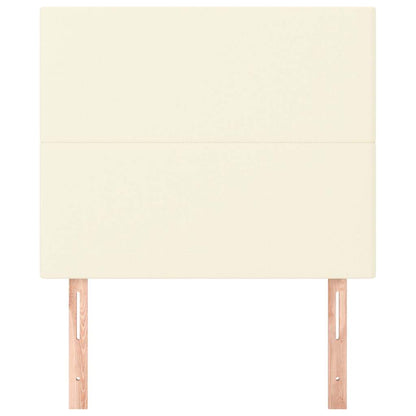 Kopfteil Creme 90x5x118/128 cm Kunstleder