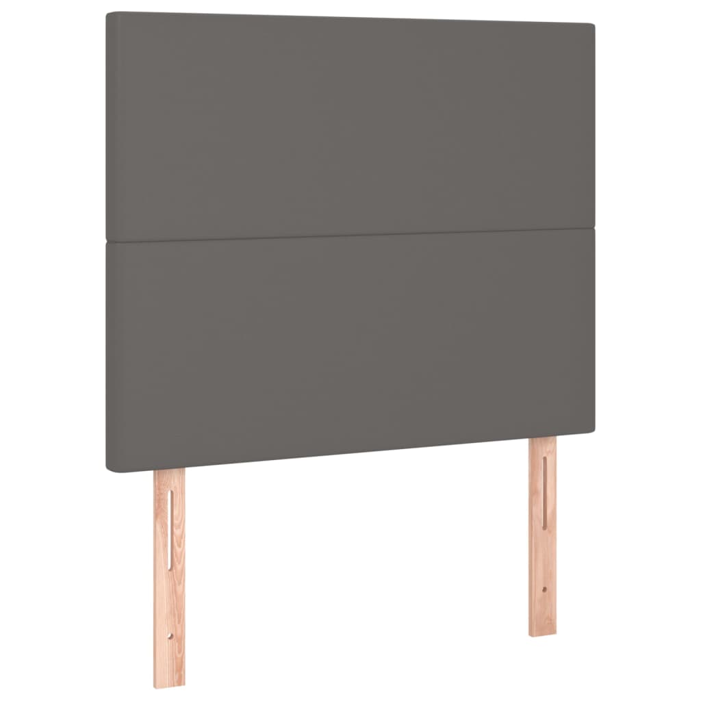 Kopfteil Grau 90x5x118/128 cm Kunstleder