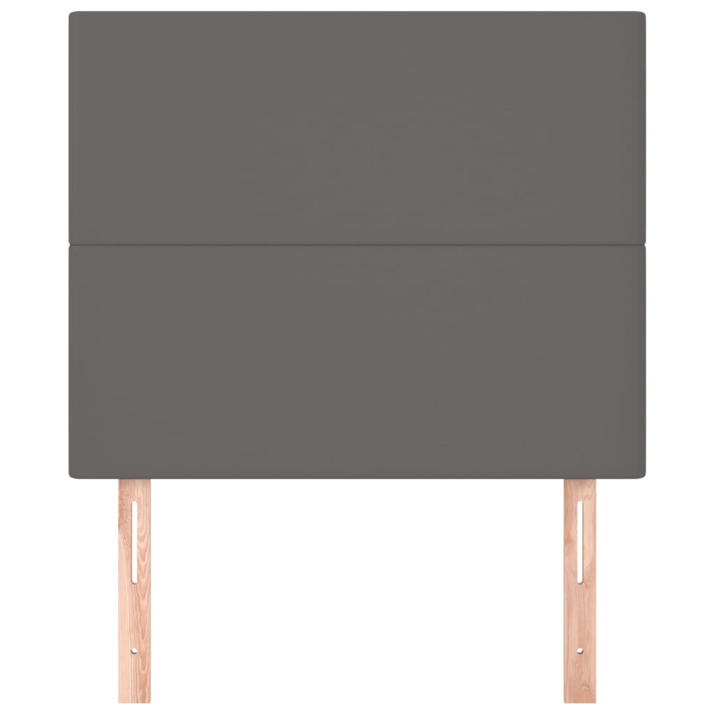 Kopfteil Grau 90x5x118/128 cm Kunstleder