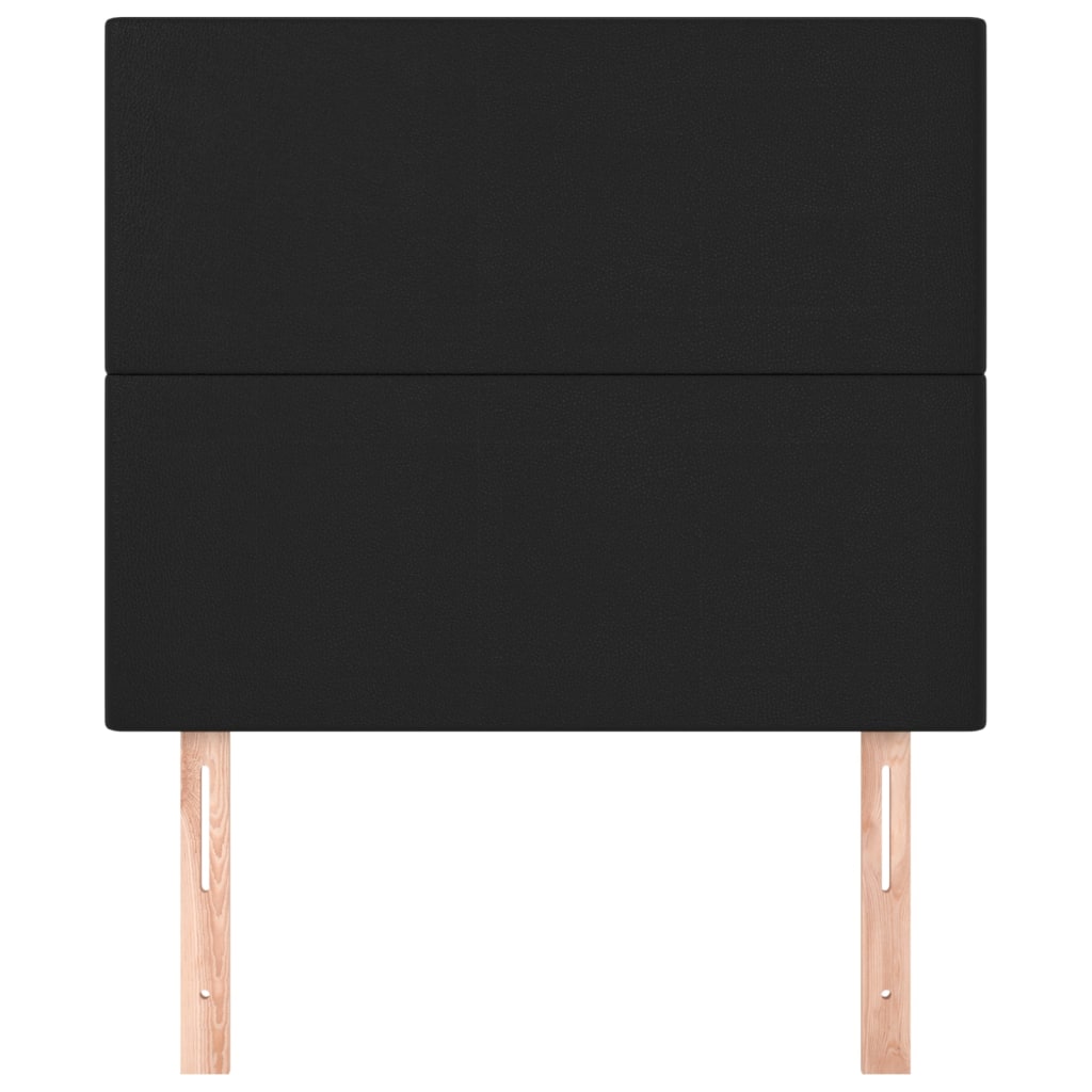 Kopfteil Schwarz 100x5x118/128 cm Kunstleder