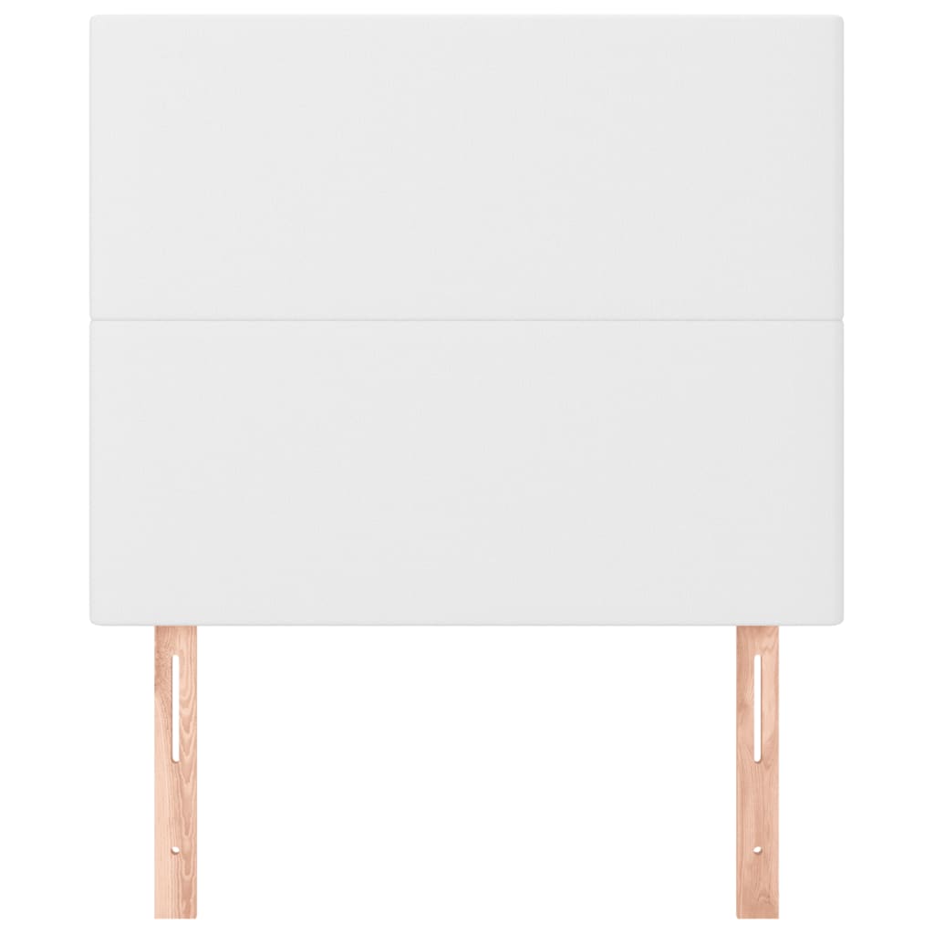 Kopfteil Weiß 100x5x118/128 cm Kunstleder