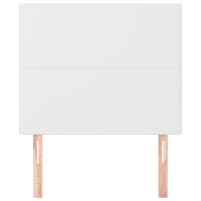 Kopfteil Weiß 100x5x118/128 cm Kunstleder
