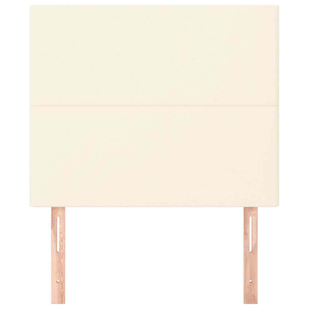 Kopfteil Creme 100x5x118/128 cm Kunstleder