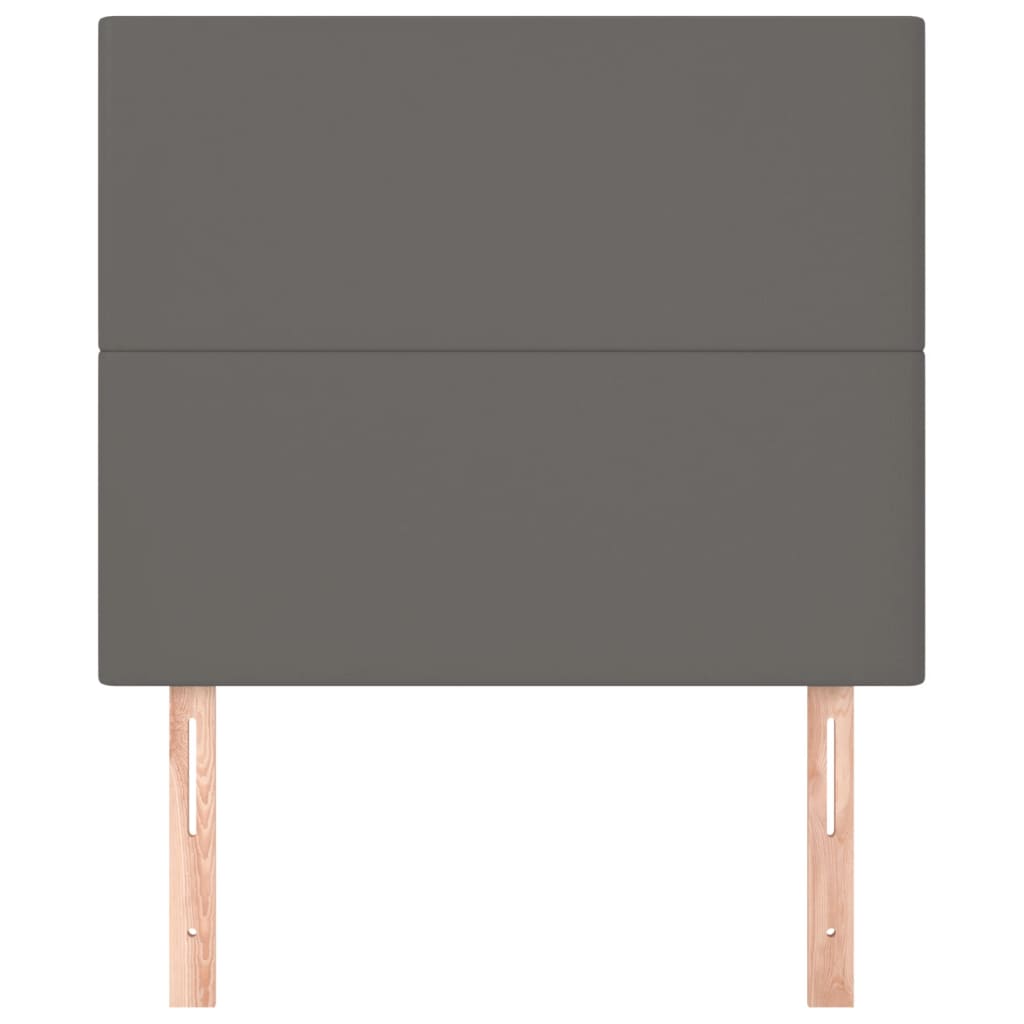 Kopfteil Grau 100x5x118/128 cm Kunstleder