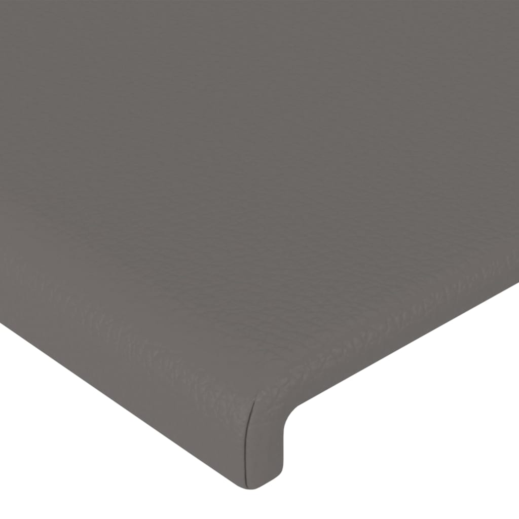 Kopfteil Grau 100x5x118/128 cm Kunstleder