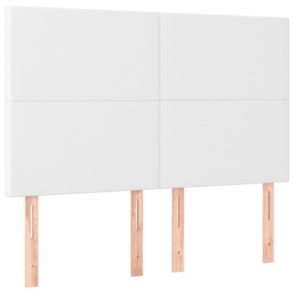 Kopfteil Weiß 144x5x118/128 cm Kunstleder