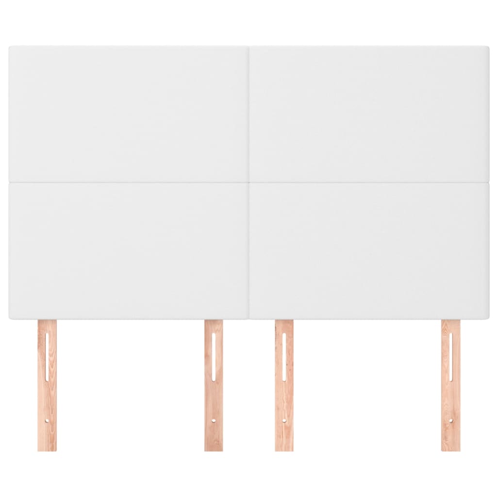 Kopfteil Weiß 144x5x118/128 cm Kunstleder