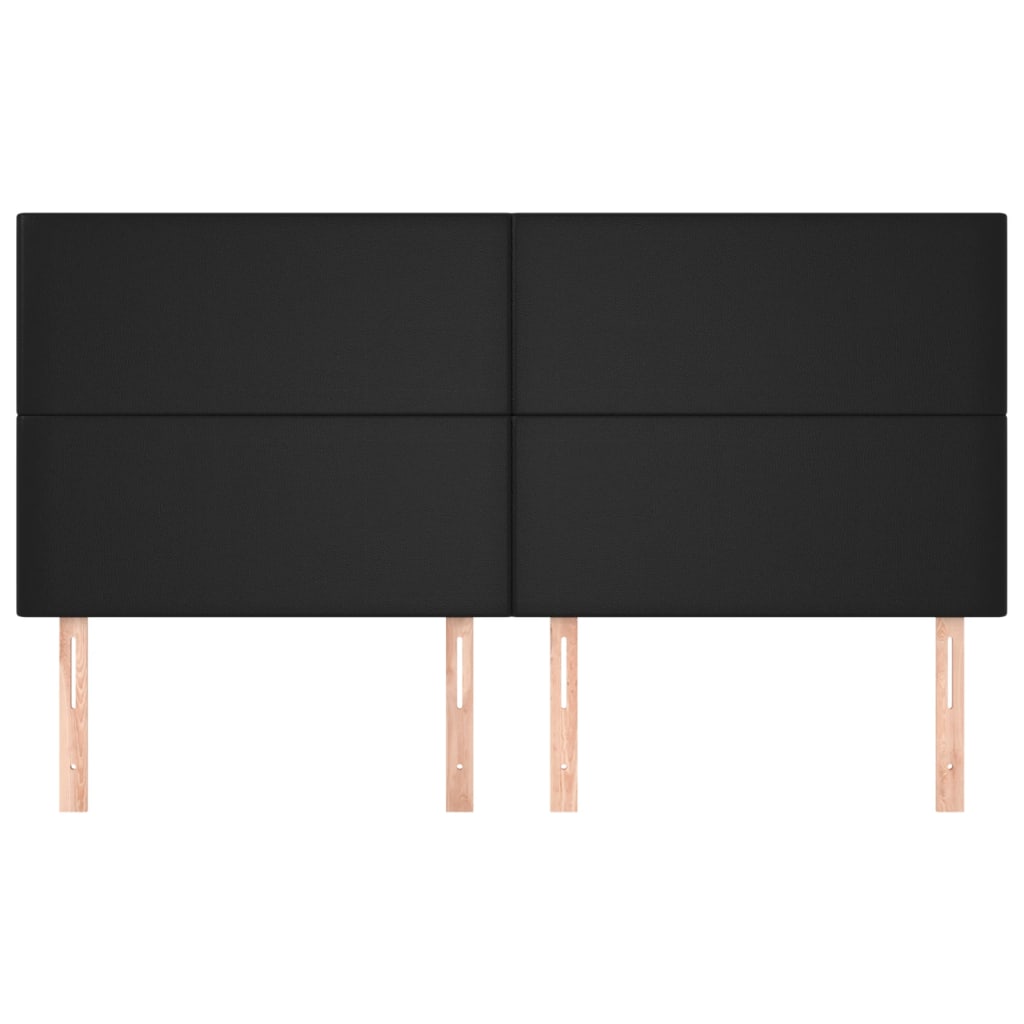 Kopfteil Schwarz 180x5x118/128 cm Kunstleder