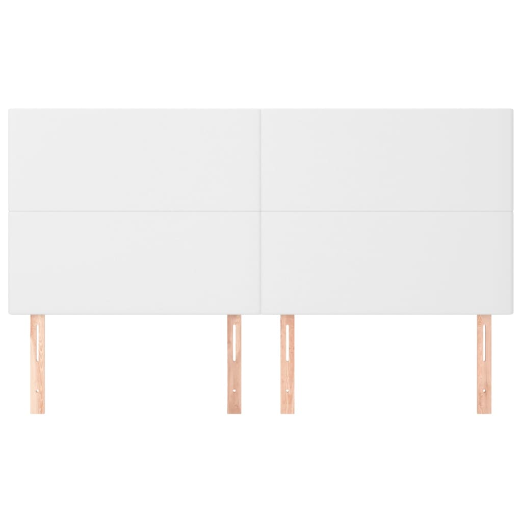 Kopfteil Weiß 180x5x118/128 cm Kunstleder