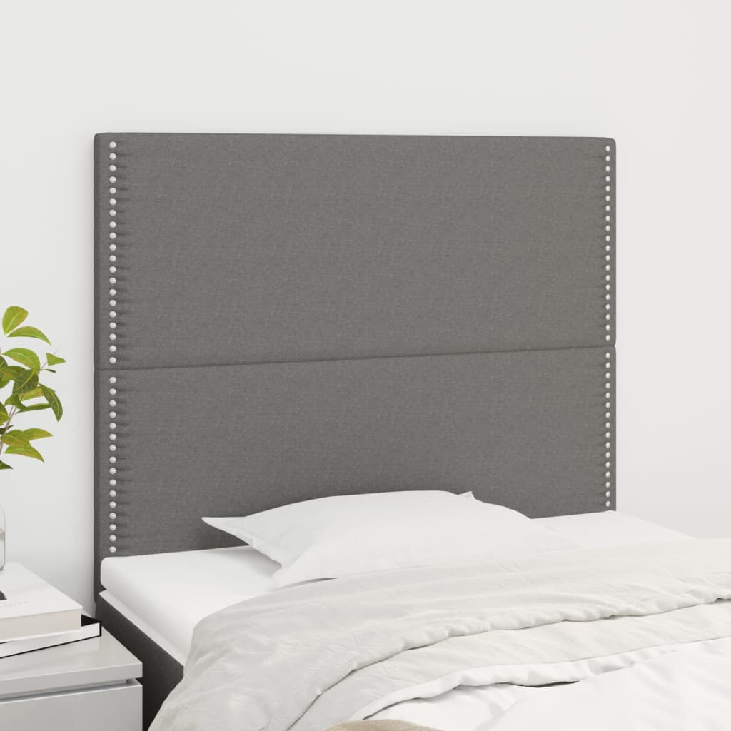 Kopfteil Dunkelgrau 90 x 5 x 118/128 cm Stoff