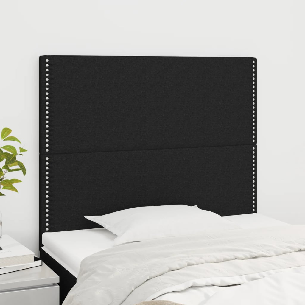 Kopfteil Schwarz 90x5x118/128 cm Stoff