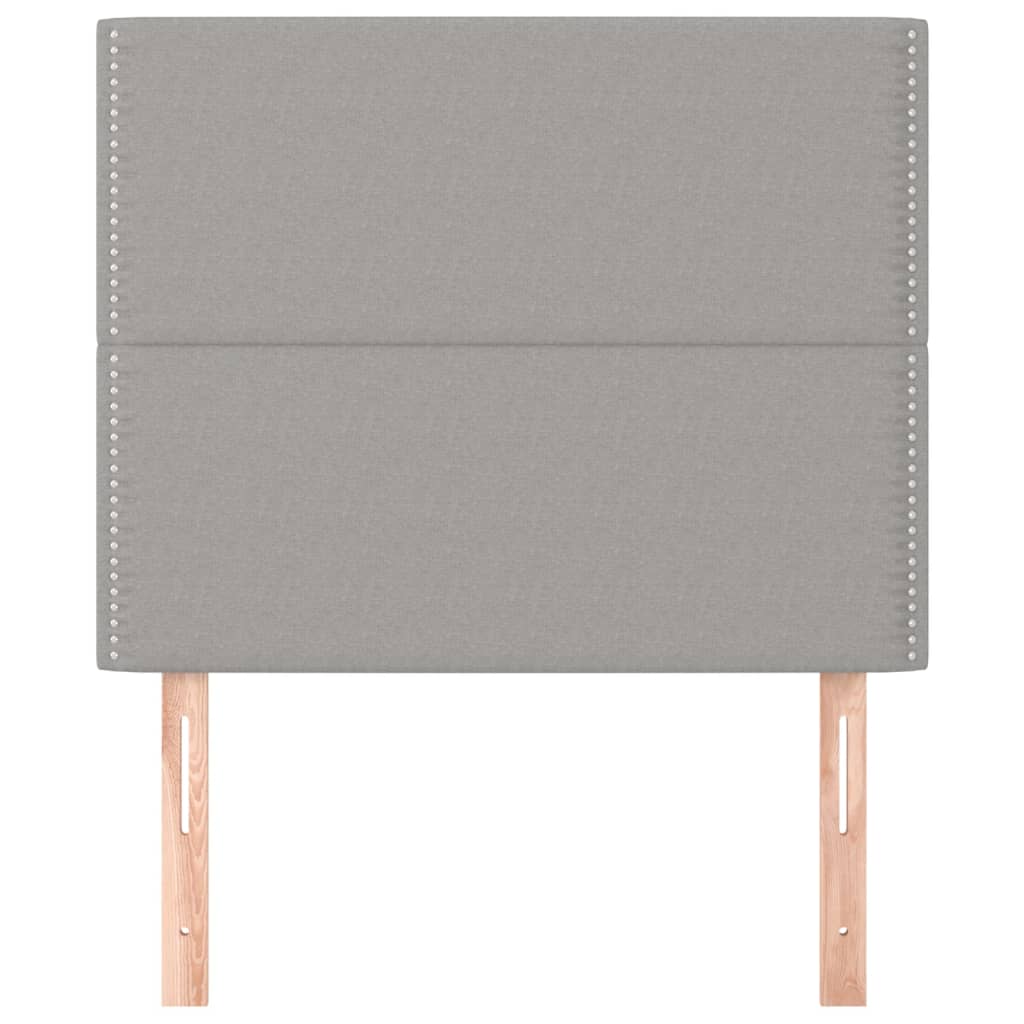 Kopfteil Hellgrau 100 x 5 x 118/128 cm Stoff